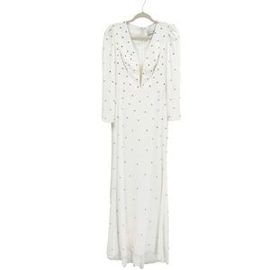 Mac Duggal White Gown with sequins